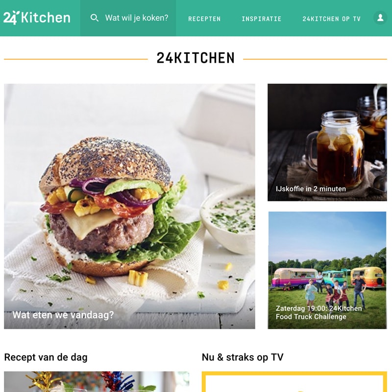 Screenshot of the 24Kitchen website.